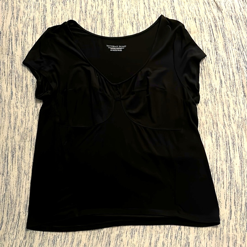 Faux corset black top